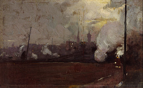Evening train to Hawthorn, 1889, Tom Roberts