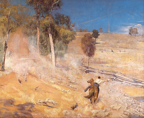 A break away!, 1891, Tom Roberts