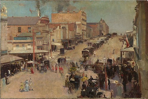 Bourke Street, 1886, Tom Roberts
