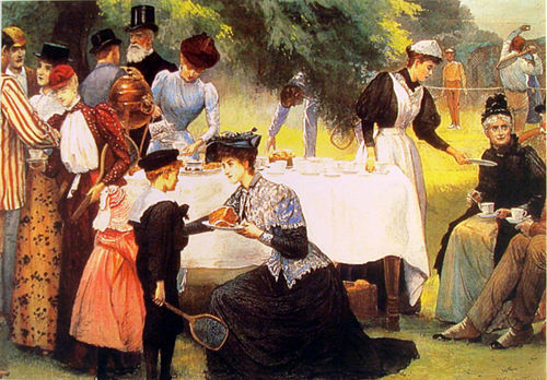 Tea and Tennis, 1880, Edward Frederick Brewtnall