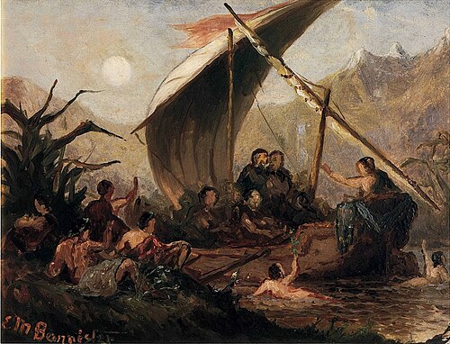 Leucothea Rescuing Ulysses, 1891, Edward Mitchell Bannister
