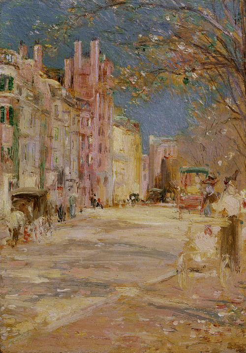 Boston Street Scene (Boston Common), 1898, Edward Mitchell Bannister