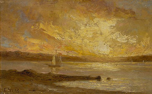 Boat on Sea, 1864, Edward Mitchell Bannister