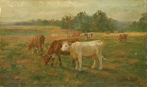 Cows, 1864, Edward Mitchell Bannister