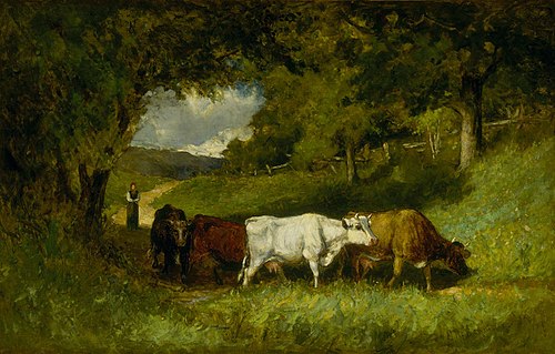 Driving Home the Cows, 1881, Edward Mitchell Bannister