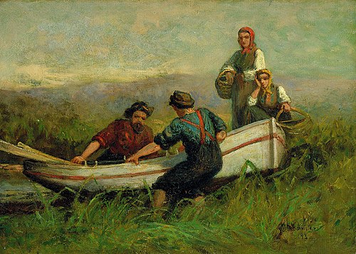 People Near Boat, 1893, Edward Mitchell Bannister