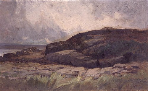 Untitled (landscape with rocks), 1894, Edward Mitchell Bannister