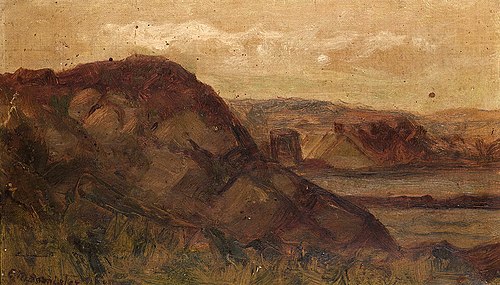 Untitled (landscape with rocks), 1898, Edward Mitchell Bannister