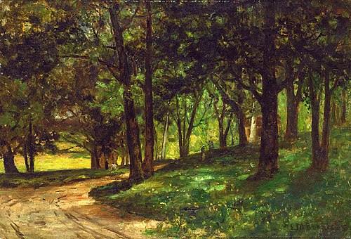 Untitled (landscape with trees), 1864, Edward Mitchell Bannister