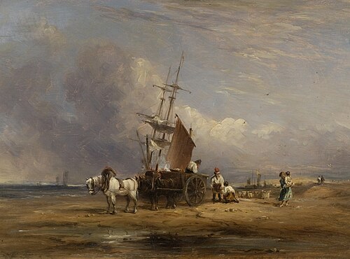 Beach Scene, , Johannes Hermanus Barend Koekkoek