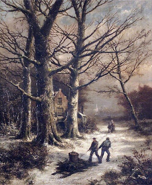 Snow Scene, , Johannes Hermanus Barend Koekkoek