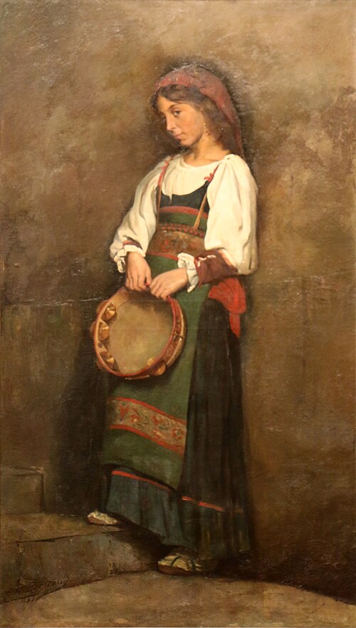 Napolitaine au tambour basque, , Paulin Bertrand