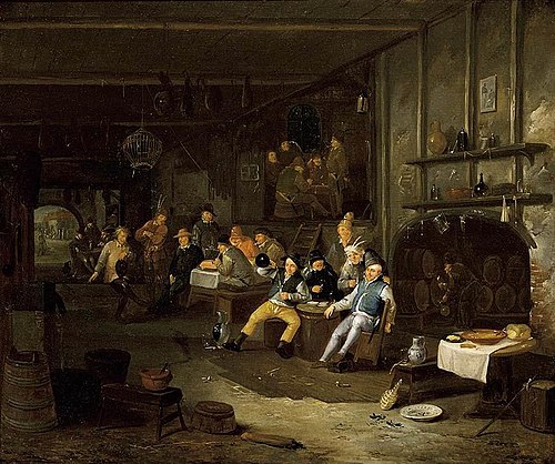 Interior of an Inn, 1750, Egbert van Heemskerck