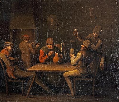 Boors Carousing, , Egbert van Heemskerck