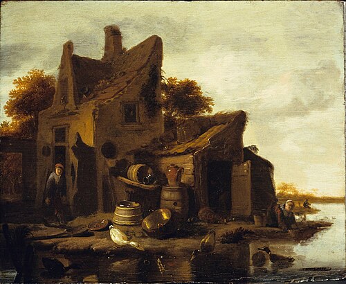 Farm House on Canal, 1648, Egbert van der Poel