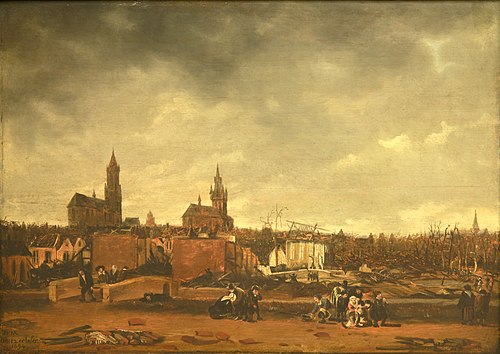Delft après l'explosion du 12 octobre 1654, 1655, Egbert van der Poel
