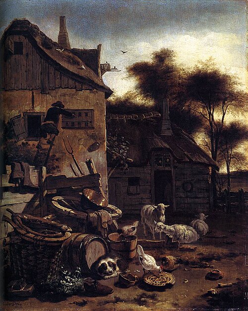 Barnyard Scene, 1658, Egbert van der Poel