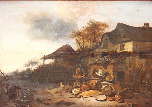 Devant la ferme., , Egbert van der Poel
