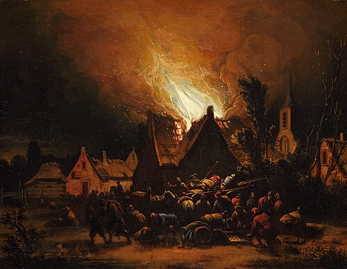 Nocturnal Fire, 1659, Egbert van der Poel