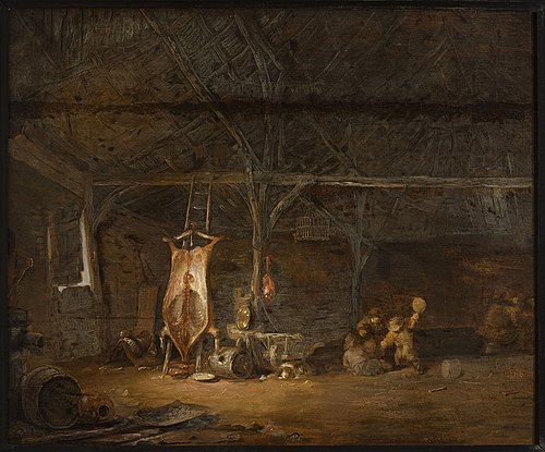 Un abattoir., 1645, Egbert van der Poel