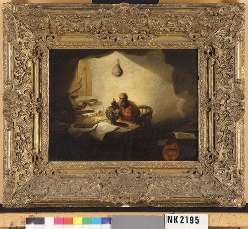 A scholar in his study, 1750, Egbert van der Poel