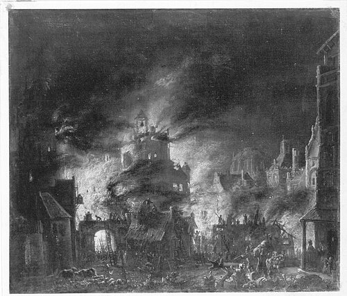 Stadtbrand (Nachahmer), 1642, Egbert van der Poel
