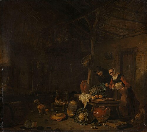 Kitchen Interior, 1652, Egbert van der Poel