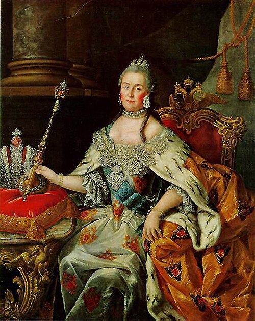 Portrait of Catherine II, 1750, Alexeï Antropov
