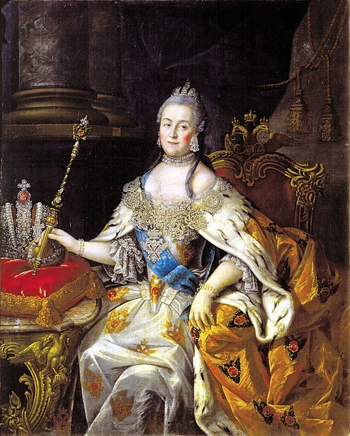Porträt der Catherine II of Russia (1729-1796), 1750, Alexeï Antropov