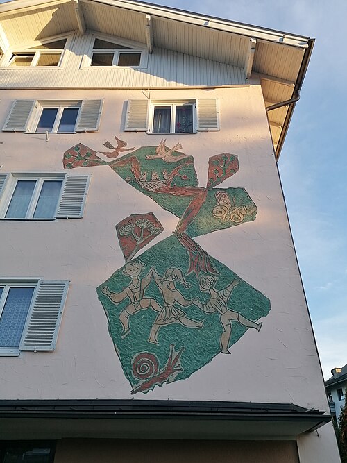 Wandmalerei Spielende Kinder, 1955, Max Weiler