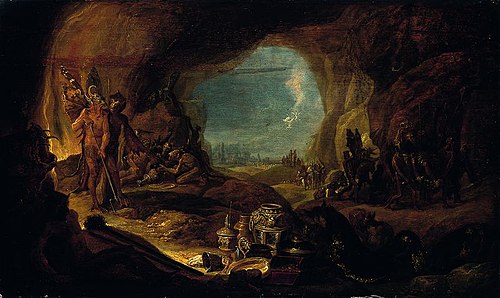 Rich man descending into hell, 1631, Cornelis Saftleven