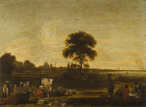 Landscape with Herdsmen and Cattle, 1660, Cornelis Saftleven