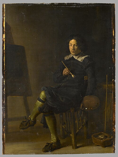 Autoportrait au chevalet, 1629, Cornelis Saftleven