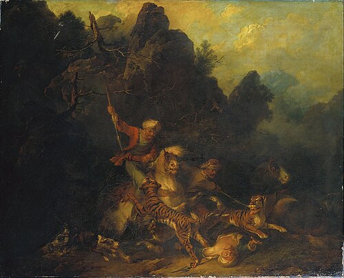 A Tiger Hunt, 1780, Francis Bourgeois