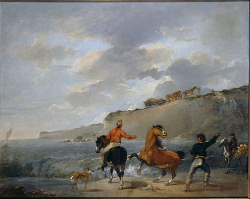 Sea Shore with Rearing Horse, 1792, Francis Bourgeois