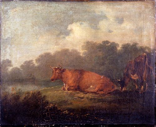Landscape with Cattle (A Cow Resting), 1811, Francis Bourgeois