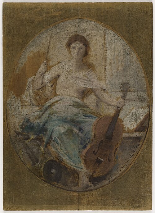 Esquisse pour le théâtre du Châtelet : La musique, 1891, François Lafon