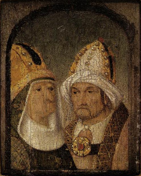 Deux figures mitrées, 1480, Jérôme Bosch