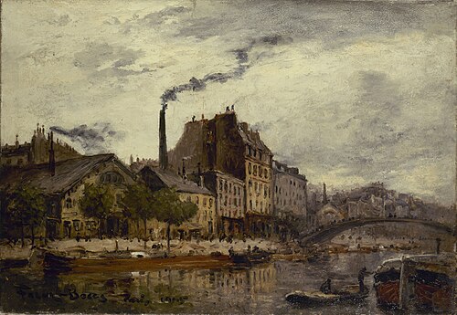 Le canal Saint-Martin, au quai de Valmy, 1905, Frank Myers Boggs
