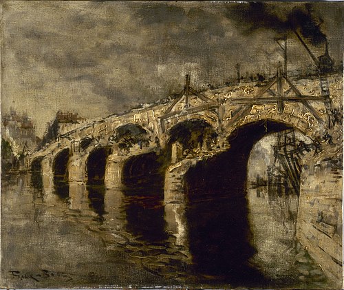 La démolition de l'ancien pont de la Tournelle, 1920, Frank Myers Boggs