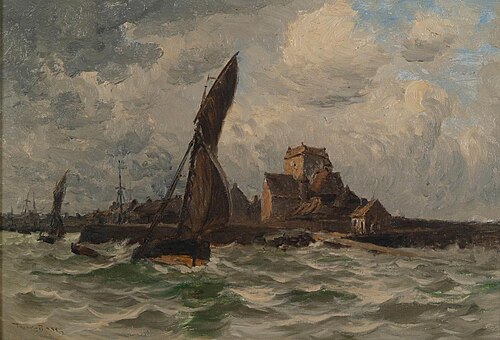 L'entrée du port de Barfleur, , Frank Myers Boggs