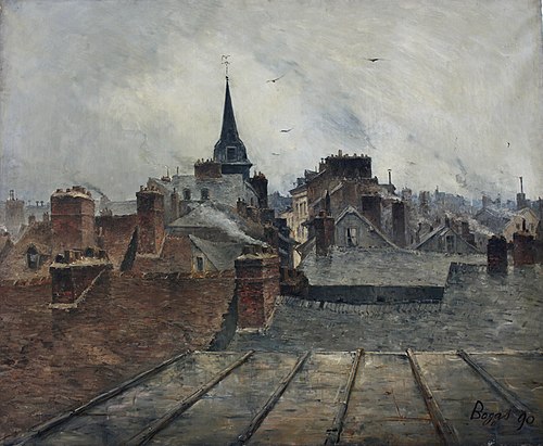 Les toits de Rouen, 1890, Frank Myers Boggs