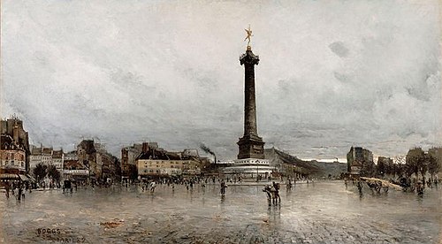 La Place de la Bastille en 1882, 1882, Frank Myers Boggs