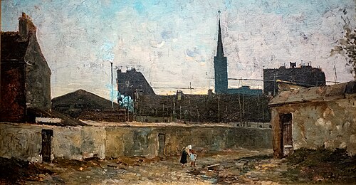 Vue d'un quartier misérable (Rouen ?), 1890, Frank Myers Boggs