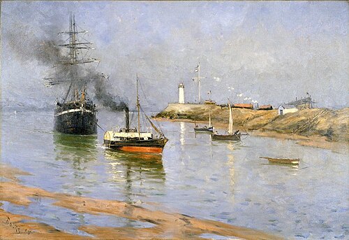 The Harbor at Honfleur, 1886, Frank Myers Boggs