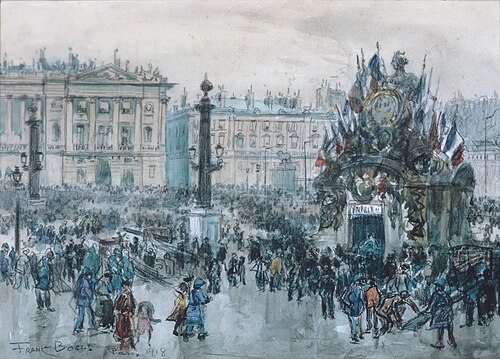Armistice Day, Paris, 1918, Frank Myers Boggs