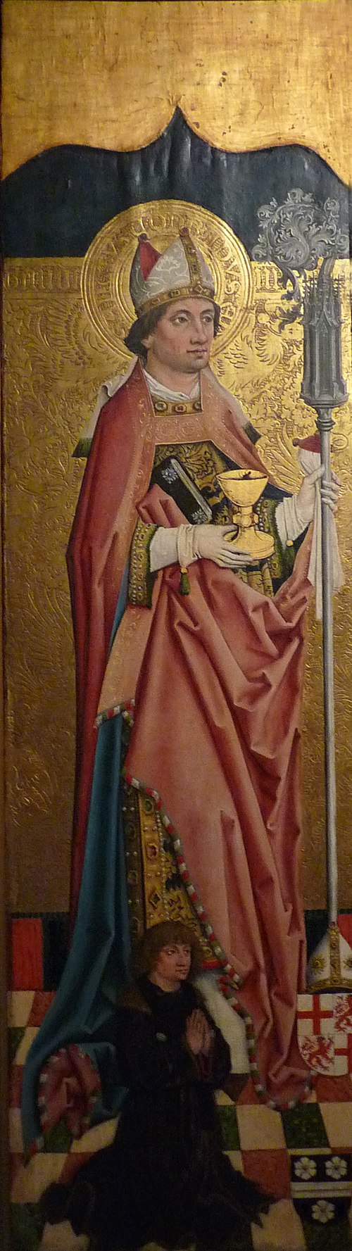 Saint Conrad de Constance et donateur Conrad de Duntzenheim, 1480, Maître des études de draperies