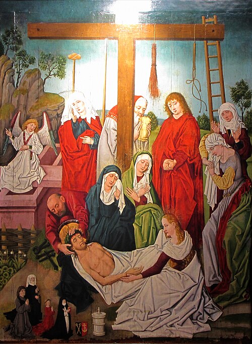 Descent from the Cross, 1485, Maître des études de draperies