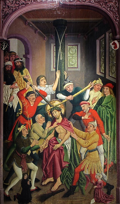 Crowning with Thorns, 1485, Maître des études de draperies