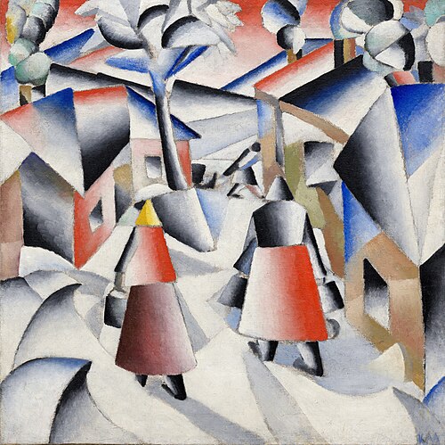 Morning in the Village after Snowstorm, 1912, Kasimir Malevitch